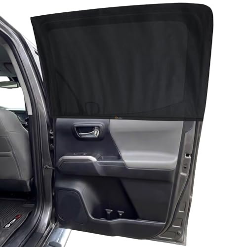 EcoNour Custom Fit Car Window Screens for Toyota Tacoma 2016–2023 | Rear Side Mesh Sun Shade Cover for Baby Privacy & Blackout Camping Protection | Breathable Car Window Accessories - size: Fit for Toyota Tacoma 2016–2023