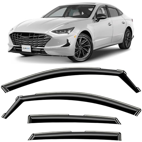 CLIM ART in-Channel Incredibly Durable Rain Guards Compatible with Sonata 2020-2026, Original Window Deflectors, Vent Window Visors, Vent Deflector, 4 pcs. - 620290 - color: For Sonata 20-26