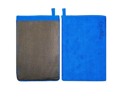 Pack of 2 Clay Mitt Auto Detailing Medium Grade Alternative Mitt for Flawless Removal of Surface Bonded Micro Contaminant (Blue) - color: Blue