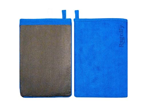 Pack of 2 Clay Mitt Auto Detailing Medium Grade Alternative Mitt for Flawless Removal of Surface Bonded Micro Contaminant (Blue) - color: Blue