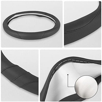 West Llama Customized Auto Car Steering Wheel Cover for Dodge 1989-2011 RAM 1500 2500 3500, Charger, Durango, Challenger (Black-Standard Size) - color: A-Black, size: Standard Size (14 ½''-15'')