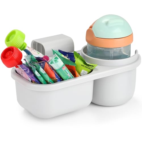 Accmor Child Cup Holder Snack Tray for Convertible Car Seats, Universal Child Cup Holder Compatible with Most Baby Car Seat Models - color: Gray
