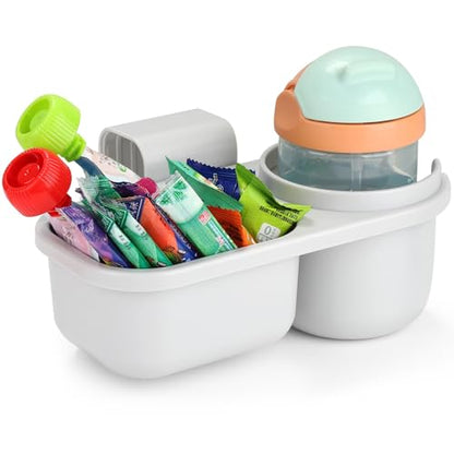 Accmor Child Cup Holder Snack Tray for Convertible Car Seats, Universal Child Cup Holder Compatible with Most Baby Car Seat Models - color: Gray