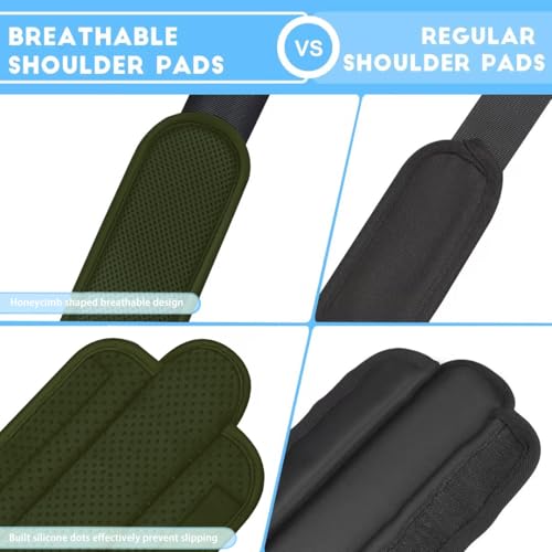 ZINZ 2-Pack Universal Shoulder Pad with Ultra Thick Cushion for Bag Luggage Bag Crossbody, Plus Long & Anti-Slip & Breathable,Army Green - color: Army Green