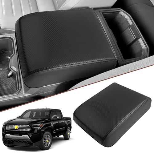 SKTU for 2024 2025 2026 Toyota Tacoma Center Console Cover 2024 2025 2026 Tacoma Armrest Cover 2024 2025 2026 Tacoma Center Console Pad Toyota Tacoma 2024 2025 2026 Accessories Console Cushion (Black) - color: 2024-2026 Tacoma Black