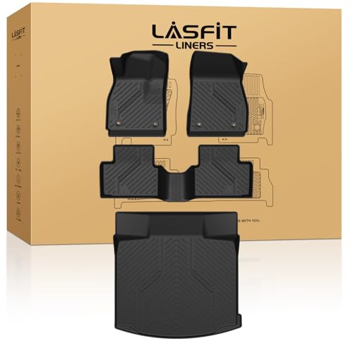 LASFIT Floor Mats & Cargo Liner for Chevrolet Malibu 2013-2015/Malibu Limited 2016 Only, All Weather TPE Custom Fit Floor Mats for Cars, 1st and 2nd Row Car Floor Mats for Malibu Accessories Black - size: Floor Mats for Chevy Malibu 2013-2016