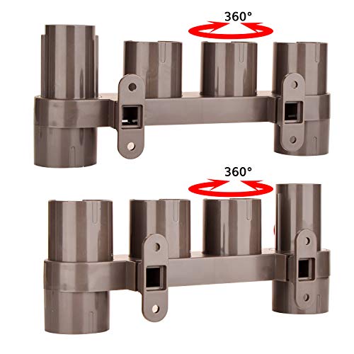 Attachments Holders Compatible with Dyson Gen 5 G5 V15 V12 V11 V10 V8 V7 Vacuum Cleaners – Double Mount with 10 Slots, Wall or Dock Installation, Durable ABS Plastic Design - style: Holder Attachments