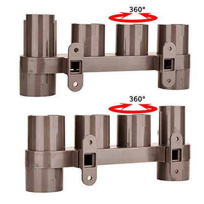 Attachments Holders Compatible with Dyson Gen 5 G5 V15 V12 V11 V10 V8 V7 Vacuum Cleaners – Double Mount with 10 Slots, Wall or Dock Installation, Durable ABS Plastic Design - style: Holder Attachments