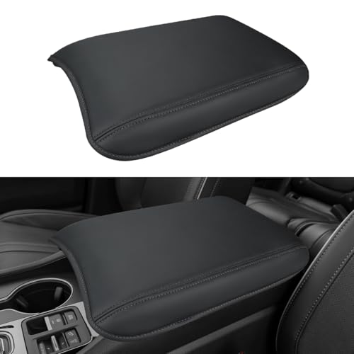 INTGET Center Console Cover for Honda Pilot Accessories 2023 2024 2025 2026,Ridgeline/Passport 2024-2026 Leather Car Armrest Arm Rest Box Lid Middle Seat Protector (Black Stitches with pad, 2023+) - color: Black Stitches with pad, size: for honda pilot 20