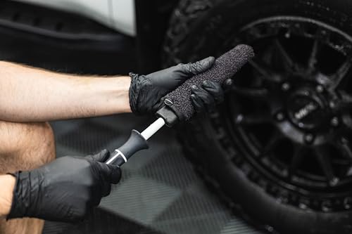 Detail Factory - Wheel Brush Kit with Interchangeable Microfiber Covers - Ultra-Soft Cleaning, Washing and Detailing Wheels, Tires, and Rims - Black Ice - color: Black Ice