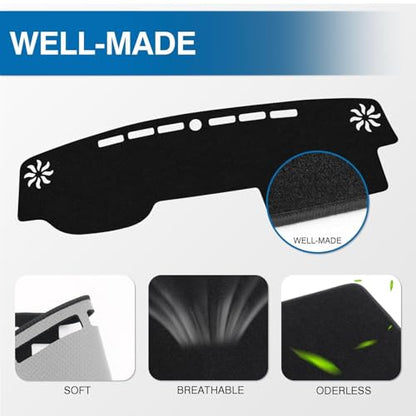 KUST Black Dash Cover for Toyota 4Runner 2010-2024 Non-Slip Dashboard Cover Accessories for Toyota 4Runner Custom Fit Dash Mat Sunshade Windshield No Glare - size: 4Runner 10-24(black)