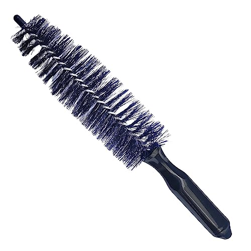 Set of 3 Wheel Cleaning Brushes kit, Tire Rim Brush for Car, Motorcycle or Bicycle Tire Washing Tool (Black)