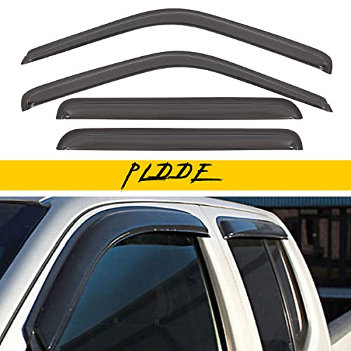 Window Visor Rain Guards Compatible with 1992-2000 Chevy/GMC C/K Crew Cab, Window Deflectors Vent Visors for Trucks for 1992-1999 Suburban/1995-1999 Tahoe/Yukon 4-Door/1999-2000 Escalade Tape-On - size: for 1992-1999 Chevy/GMC Crew Cab