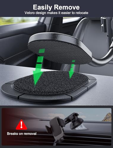 MOKPR Wireless Car Charger, Adjustable Gooseneck Car Mount Auto-Clamping Car Charger, Dashboard [with Anti Shake stabilizer] Phone Holder fit for iPhone 17 16 15 14 13 12, Samsung,with QC 3.0 - style: Dash with QC 3.0