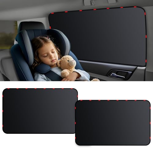 ZATOOTO Car Window Shade for Baby Car Privacy Shades Full Blackout Car Window Covers for Back Window Magnetic Side Window Shade Universal Cool Down Your Car Great for Traveling, Camping Privacy - size: Blackout (Rear)-2pcs
