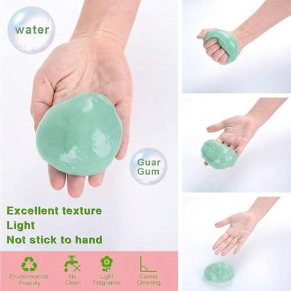 ASFSKY Car Cleaning Gel (3 Pack) Cleaning Putty Universal Dust Cleaning Car Interior Cleaner Keyboard Dust Remover Car Slime Gifts for Men Women Girl - color: Light Green 3 pack