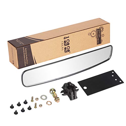 10L0L Panoramic Convex Golf Cart Mirror for Yamaha, EZGO, Club Car, Golf Cart Rear View Mirror - style: ‎Single Bracket