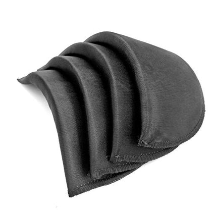 YEQIN Covered Set-in Shoulder Pads (2 Pair of Black) - color: Black