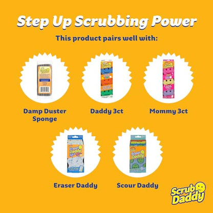 Scrub Daddy Damp Duster Towel - Durable Sponge-Like Dust Cleaner for Multisurface Dusting, Picking Up Pet Hair, Dirt & Grime of All Kinds - Reusable, Soft, Flexible, Absorbent Cleaning Supplies (4ct)