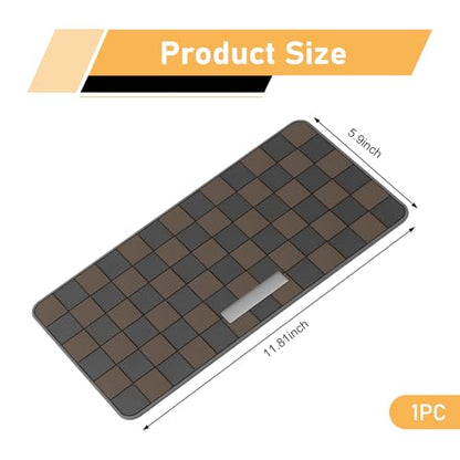 Car Dashboard Non Slip Mat, Heat-resistant PVC Grid Dash Pad, Multifunction Car Anti Slip Mat, Universal Sticky Storage Pad for Phones Keys Glass Coins (Brown) - color: Brown