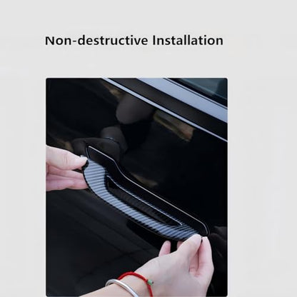 Keenso Door Handle Cover, 4PCs Anti Freezing Car Door Handle Protector for Model Y 2021-2023,for Model 3 2016-2023