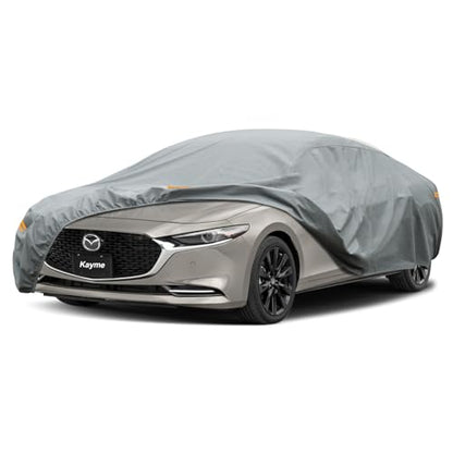 Kayme Heavy Duty Car Cover Custom Fit Mazda Mazda3 (2019-2025) Waterproof All Weather for Automobiles, Full Exterior Covers Sun Rain UV Protection.（Deliver About 3-10 Days） - size: Custom Fit Mazda Mazda3