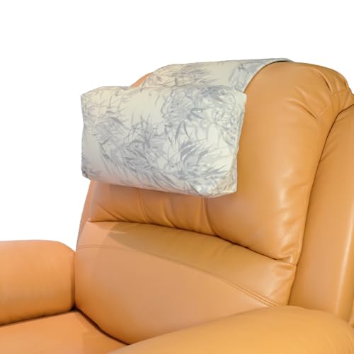 Non-Slip Head Pillow for Recliners - Neck Support Cushion with Velvet Cover for Pain Relief at Home, Office and Travel (Leaves) - color: Leaves