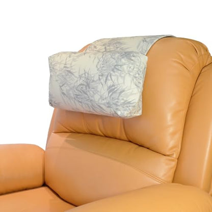 Non-Slip Head Pillow for Recliners - Neck Support Cushion with Velvet Cover for Pain Relief at Home, Office and Travel (Leaves) - color: Leaves