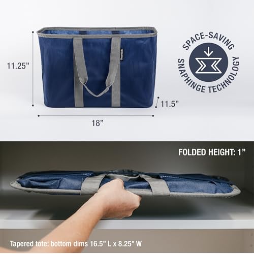 CleverMade Unisex Ecobasket - color: Blue, size: 30L - 3 Pack