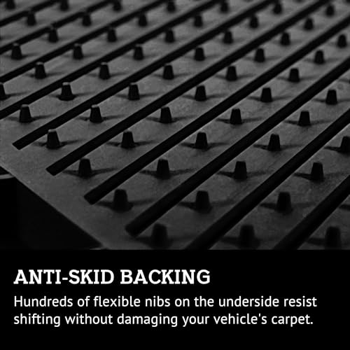PantsSaver New Generation Car Mats – All-Weather, Heavy Duty, Waterproof, Anti-Slip Rubber Floor Liners for Cars, Trucks, SUVs, Minivans & More 4 Piece Set, Black - color: Black