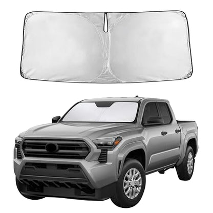 EcoNour Windshield Sunshade Compatible for Toyota Tacoma 2016-2024 2025 2026, SR, SR5, TRD Sport, TRD Off-Road, Limited, TRD Pro Sun Visor for Front Window Sun Shade Cover, UV Blocker, Car Accessories - size: For Toyota Tacoma (2016-2026)