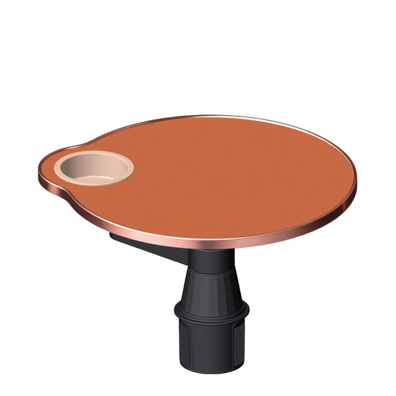 Car Tray Table, 360° Rotating Front Seat Laptop Desk with Adjustable Arm, Multifunctional Floating Table with Cup Holder for Driver & Passenger, Universal Fit 70–100mm(Ideal Orange) - color: Ideal Orange
