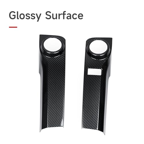 Car Air Conditioner Handle ABS Sticker Carbon Fiber Decal Cover Interior Trim Accessories for Toyota 4Runner SUV 2010-2025 Black - color: Air Conditioner Handle