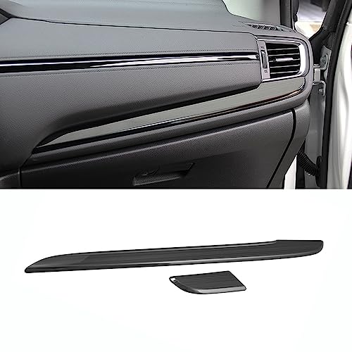 Car Accessories Fit for Honda CR-V CRV 2017-2022 Center Consoles Dash Board Panel Cover Trim Sticker Interior Decoration Mouldings (Brushed Black) Stainless Steel 2 PCS - color: Brushed Black, size: Stainless steel