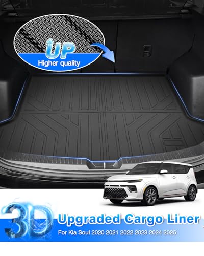 Cartist Floor Mats for Kia Soul 2020-2025 2026, All Weather Cargo Liner for Soul Accessories, Heavy Duty Car Mats, Car Accessories (Only Fit The Upper Floor of The Trunk) - size: 3)Kia Soul【20-26】