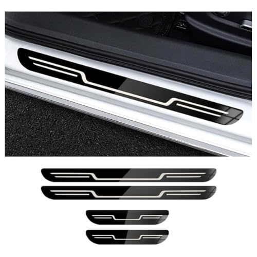 4 Pcs Stainless Steel Car Door Sill for Jeep Grand Cherokee L 2021-2025, Car Protector Strips Edge Entry Guards Anti Scratch Threshold Strip