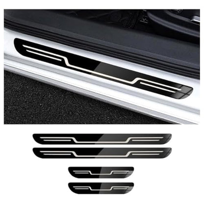 4 Pcs Stainless Steel Car Door Sill for Jeep Grand Cherokee L 2021-2025, Car Protector Strips Edge Entry Guards Anti Scratch Threshold Strip