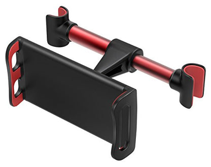 MoKo Headrest Phone/Tablet Car Mount, Adjustable Tablet Holder for 4-12.9" Devices, Fit with iPhone 16/Pro/Pro Max/Plus, iPhone 15/Pro/Plus/Pro Max, iPhone 14 Pro Max/14, iPad Air 4/Mini 6,Red - color: Red