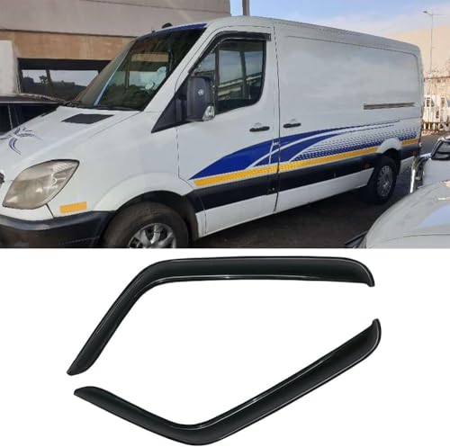 Rainproof Side Window Wind Deflectors for Benz V-Class W447 2014-2025 | Tape-on Sun Rain Guards, Stylish Car Window Visors & Vent Deflectors Installation Tape Included MB48 - size: V-CLASS W447 2014-2025
