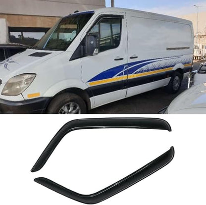 Rainproof Side Window Wind Deflectors for Benz V-Class W447 2014-2025 | Tape-on Sun Rain Guards, Stylish Car Window Visors & Vent Deflectors Installation Tape Included MB48 - size: V-CLASS W447 2014-2025