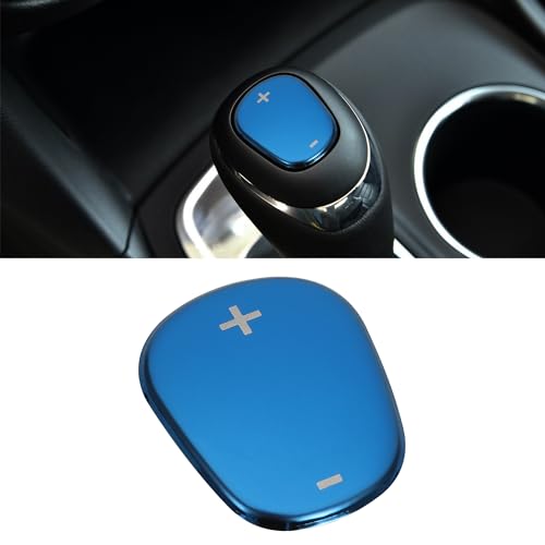 TOMALL Car Gear Shift Knob Cover Compatible with Chevy Equinox 2018-2020 Stainless Steel Shift Panel Trim Gear Lever Cover for Car Interior Center Console Modified Accessories (Blue) - color: Stainless Gear-Blue