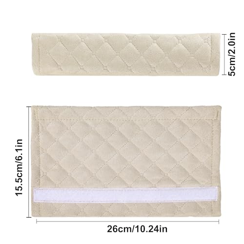 Amooca Automotive Seat Belt Cover Soft Suede Universal Fit Seatbelt Shoulder Pad Neck Protector Cushions for SUV Trucks Airplane Backpack 2 Pack Beige - color: Beige