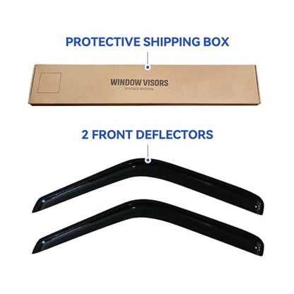 Window Visors Rain Guards for 1987-1996 Dodge Dakota, Out-Channel Window Vent Wind Deflectors Visors Shades for 87-96 Dakota - size: 1987-1996 Dodge Dakota