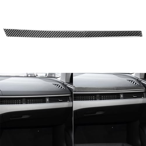 NVCNX Real Carbon Fiber Compatible With Audi B9 A4 S4 2017-2025 / A5 S5 RS5 2018-2025 2019 2020 2021 2022 2023 2024 Car Dash Co-pilot Side Panel Strip Cover Sticker Decal Interior Trim Accessories 1PC - color: Dash Co-pilot Side Panel Strip