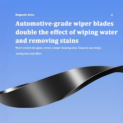 Magnetic Car Windshield Cleaner Tool with Anti-Falling Rope, Double-Sided Window Cleaning Tool for Glass Thickness 3-10mm, Magnet Auto Windshield Cleaner, Universal for Vehicles