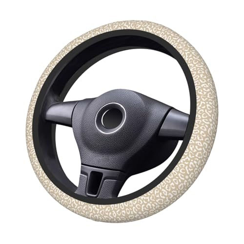 Steering Wheel Cover Leopard Pattern Elastic Neoprene, Anti-Slip Universal Fit 14.5-15 Inch, Car Accessories Interior Decoration Wheel Protector for Cars, SUVs, Trucks - color: A086