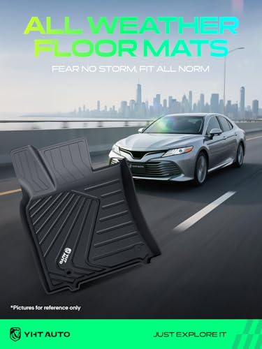 YHTAUTO Floor Mats Fit 2019-2025 Lexus ES350/ES300h, TPE All Weather Car Mats Waterproof Anti-Slip Odorless Floor Liner, Interior Car Accessories Front & 2nd Row Liner - size: For 2019-2025 ES