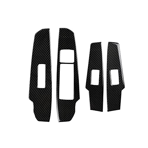 NVCNX Car Power Window Lift Switch Button Panel Cover Decal Compatible with Lexus IS250 2014 2015 / IS200t 2016 2017 / IS300 2016-2020 / IS350 2014-2020 Carbon Fiber Interior Trim Accessories Black - color: Window Lift Switch