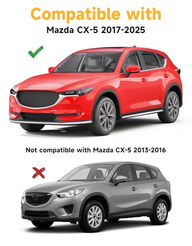 in-Channel Window Rain Guards Compatible with Mazda CX5 CX-5 2017-2026, Extra Durable Vent Visors Window Visors Extra Durable Window Deflectors Vent Shades Car Accessories-4pcs - size: Fit for 2017-2025 Mazda CX-5