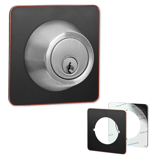 Door Knob Plates Square Version, Oil Rubbed Bronze, Door Lock Spacer Shim Backplate Reinforcement Plate, Scar Plates for Door Knob/Deadbolt(2pcs) - color: Oil Rubbed Bronze, size: 2 pcs